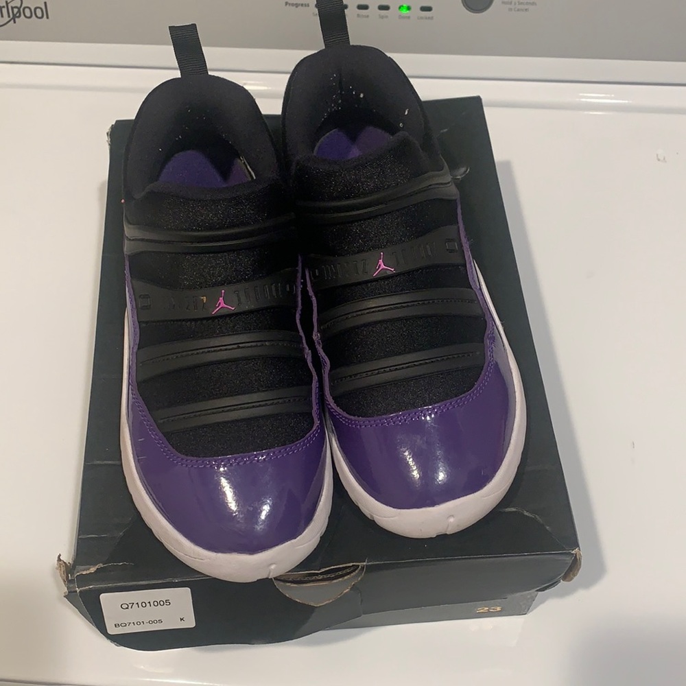 Girls Jordan 11 retro purple sneakers
